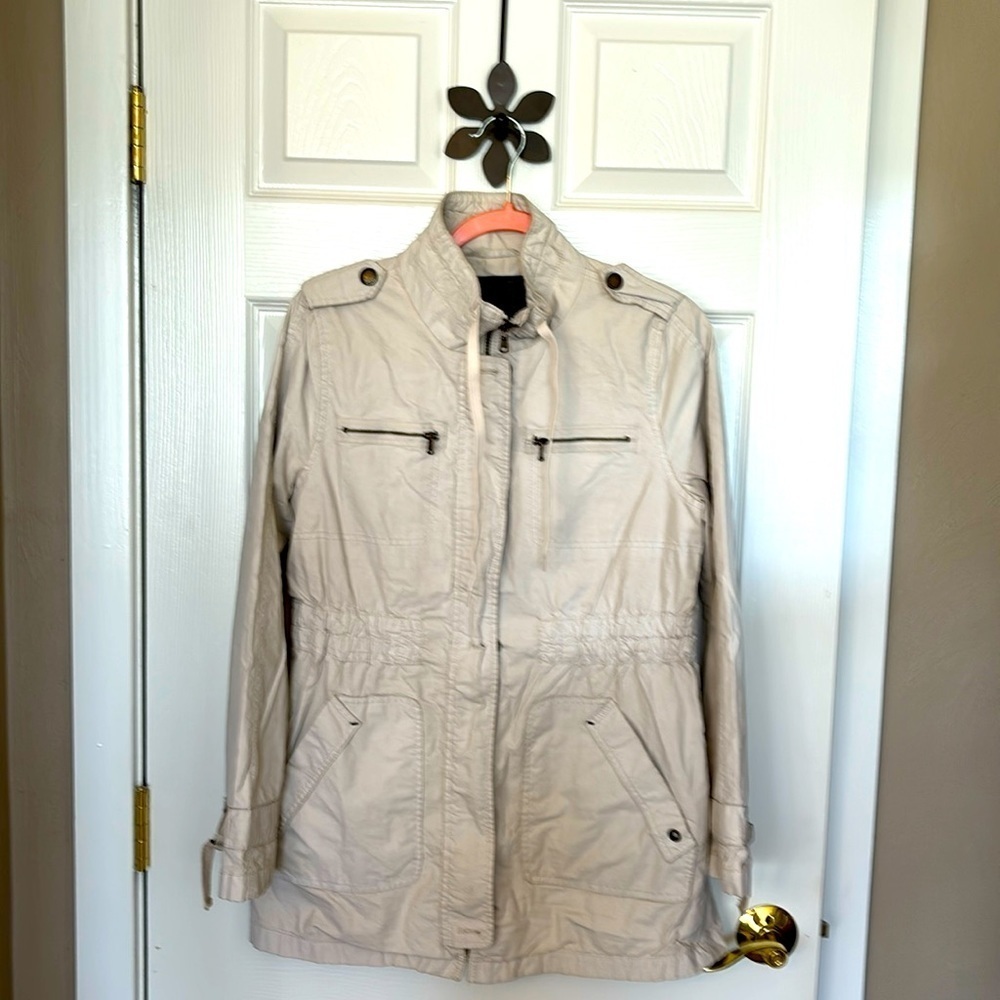Buffalo Ladies Lightweight Utility Jacket in Beige Size Medium
